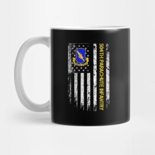 504th Parachute Infantry Regiment American Flag - Gift for Veterans Day 4th of July or Patriotic Memorial Day Mug